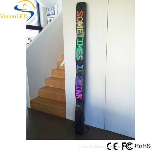 sexy video display indoor P7.62 flexible LED sign board with WIFI USB communication
